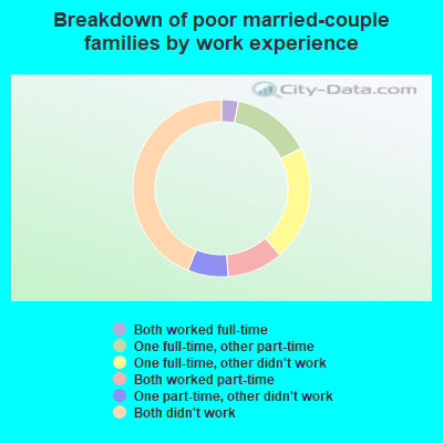 Breakdown of poor married-couple families by work experience